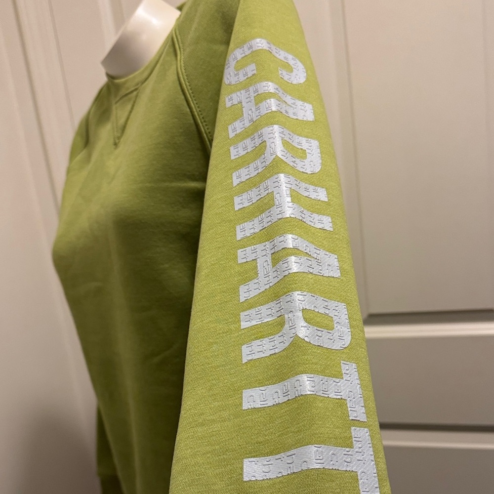 Carhartt Women's Lime Green Crew Neck Sweater - Picture 3 of 7